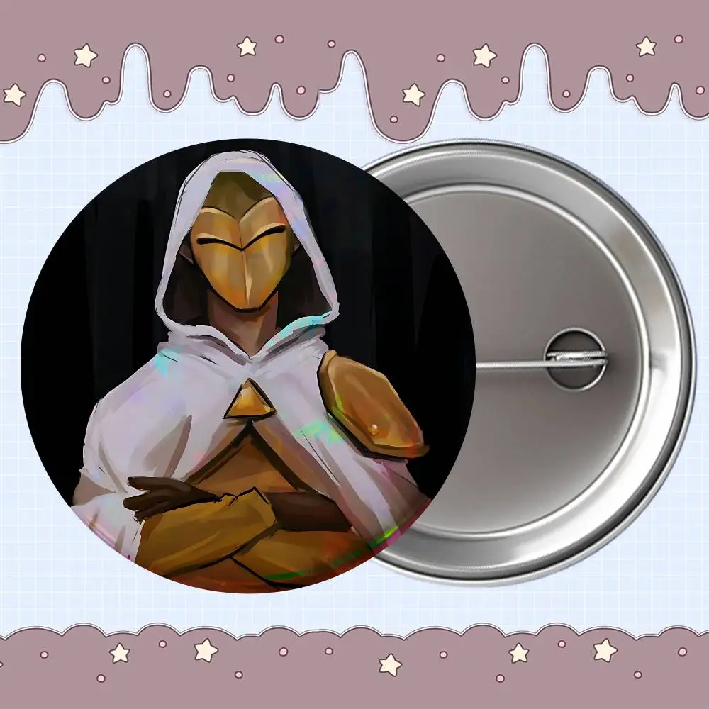 Grimwalker Hunter cool The Owl House Reflective Pin Tinplate Round Brooch Cartoon Cosplay Badges for Bag Hat Toys Gifts view 3