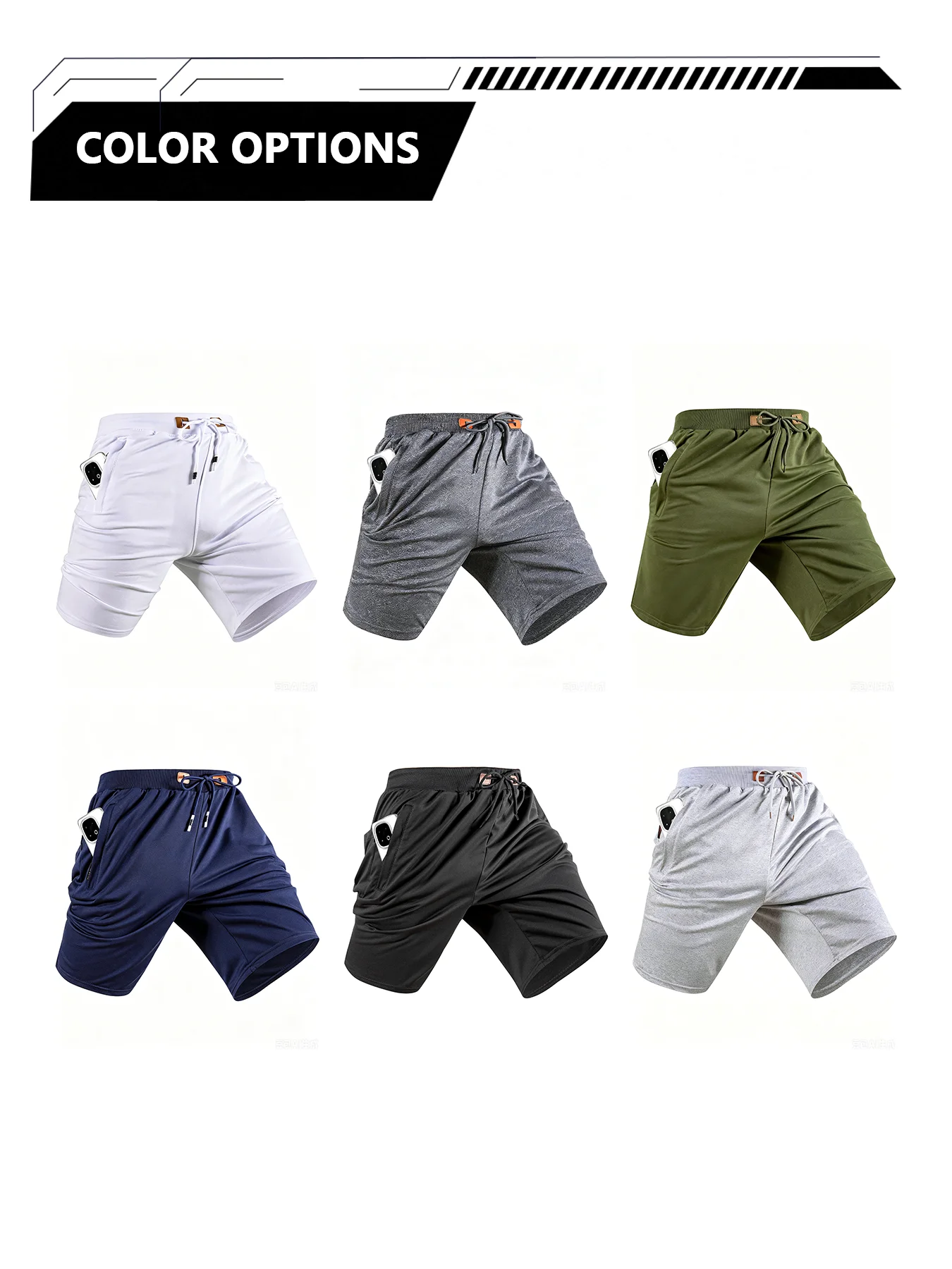 Männer Casual Shorts Neue Sommer Männlichen Mode Beiläufige Kurze männer Einfarbig Fitness Atmungsaktive Shorts Männer Kordelzug Shorts – Detail 2