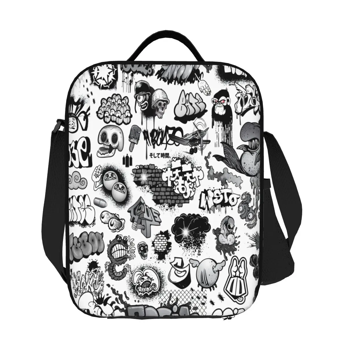 Custom Street Art Graffiti Wall Lunch Bag Women Thermal Cooler Insulated Lunch Box for Student School