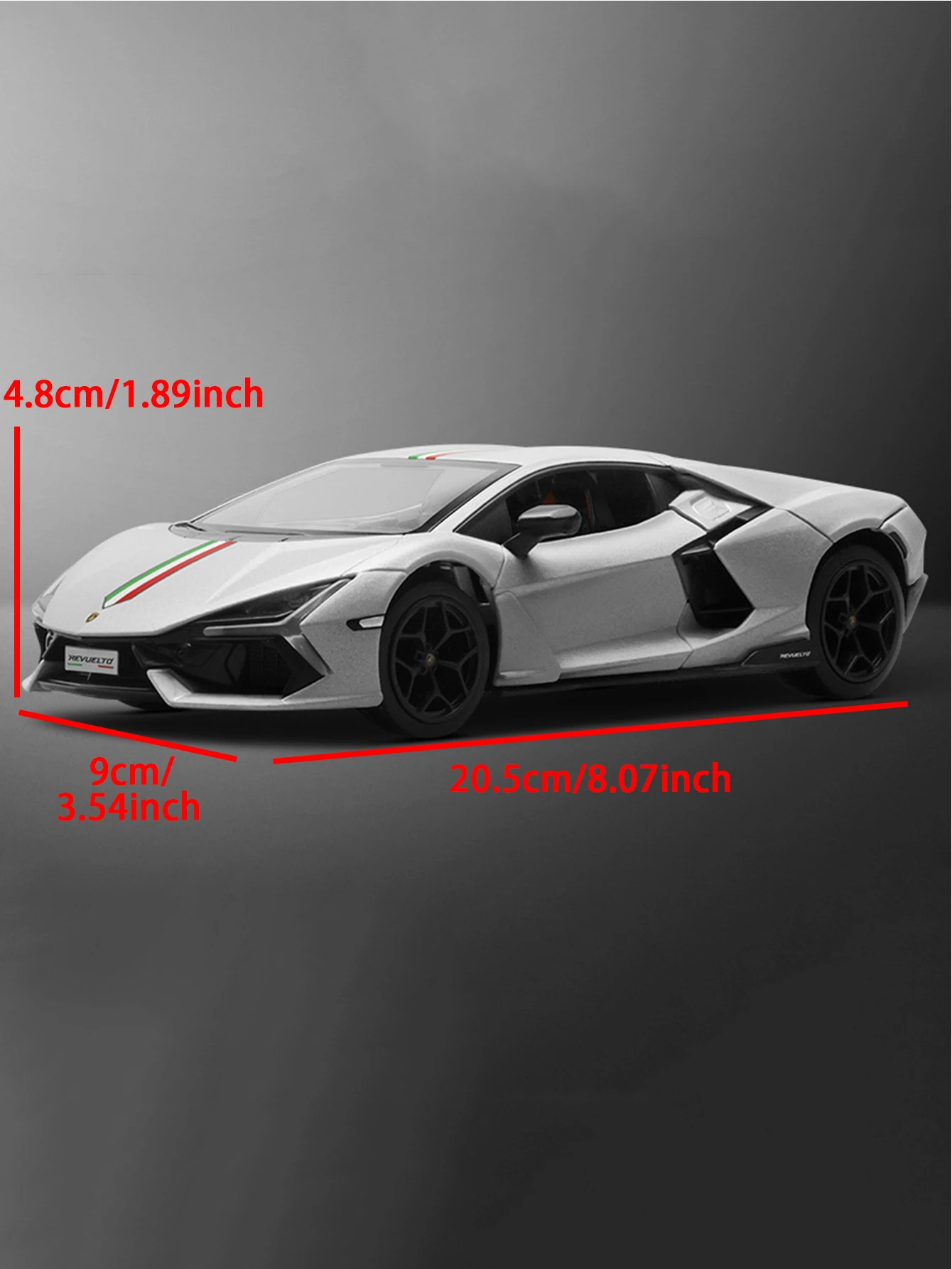 CCA 1:24 시뮬레이션 아연 합금 람보르기니 레불토 모델카, 정적 장식품, 금속 수집용 선물 자동차