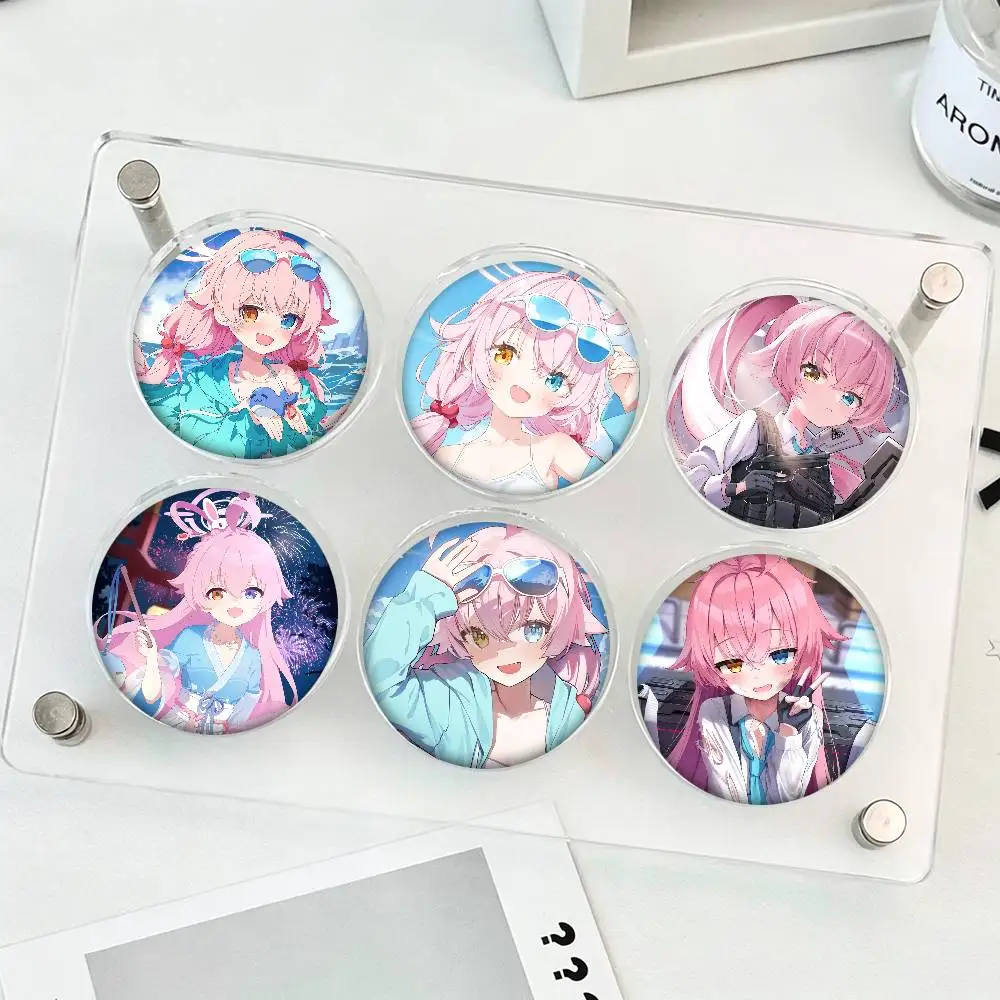 Cute Cartoon Character Blue Archive Takanashi Hoshino Round Badge Lapel Pin Backpack Clothing Jewelry Accessories Gift Brooch