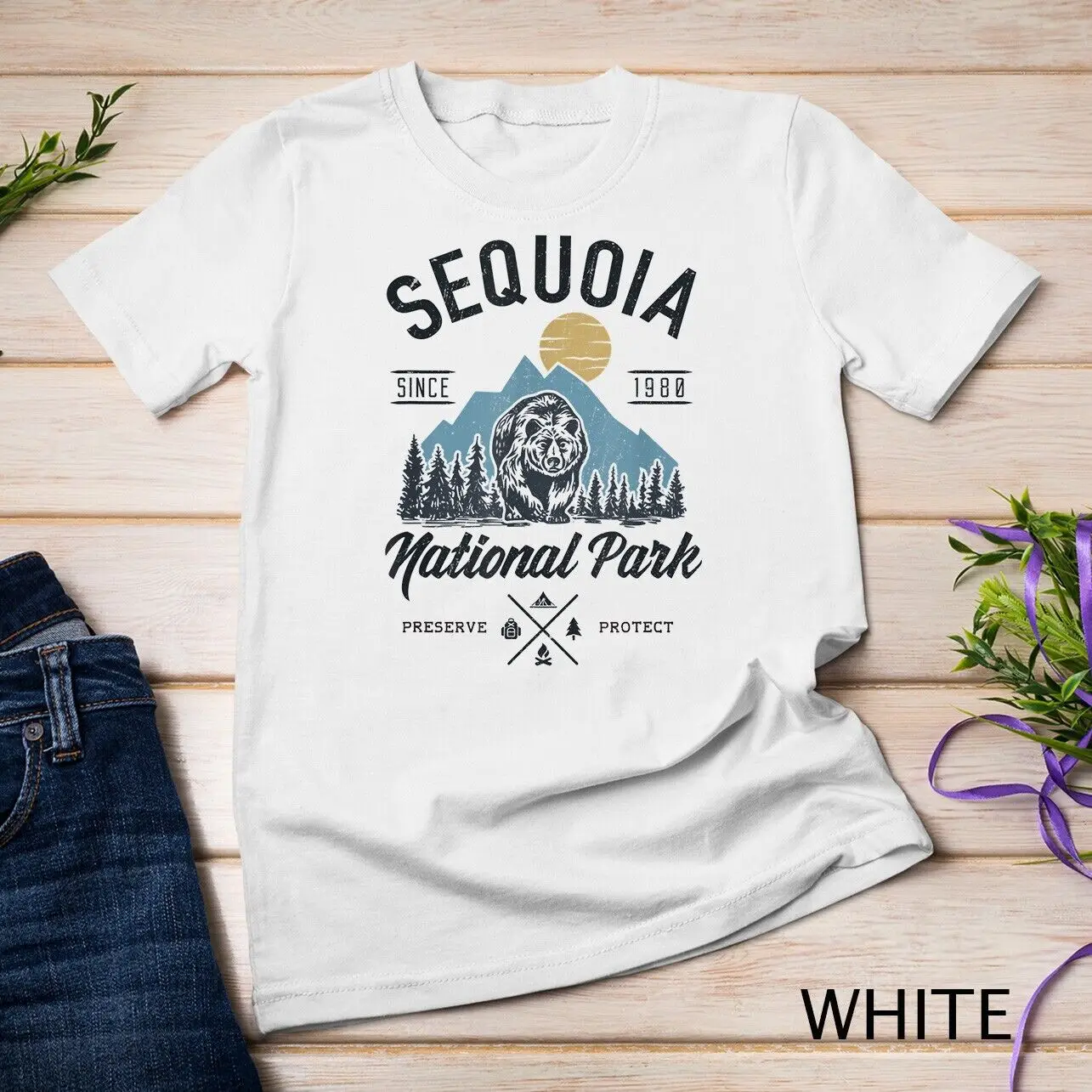 

Новая футболка унисекс для походов и кемпинга в национальном парке Sequoia