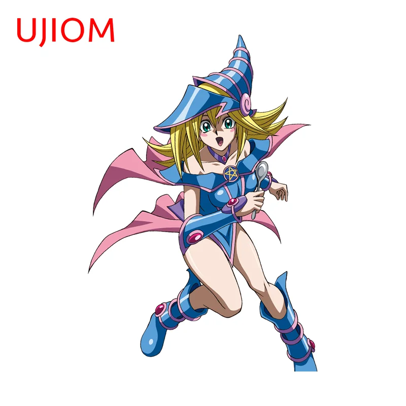 UJIOM Magician Girl Waifu Sitting Posture Wall Sticker Interesting Sexy Waterproof Graphics Decal Chic Refrigerator Decor