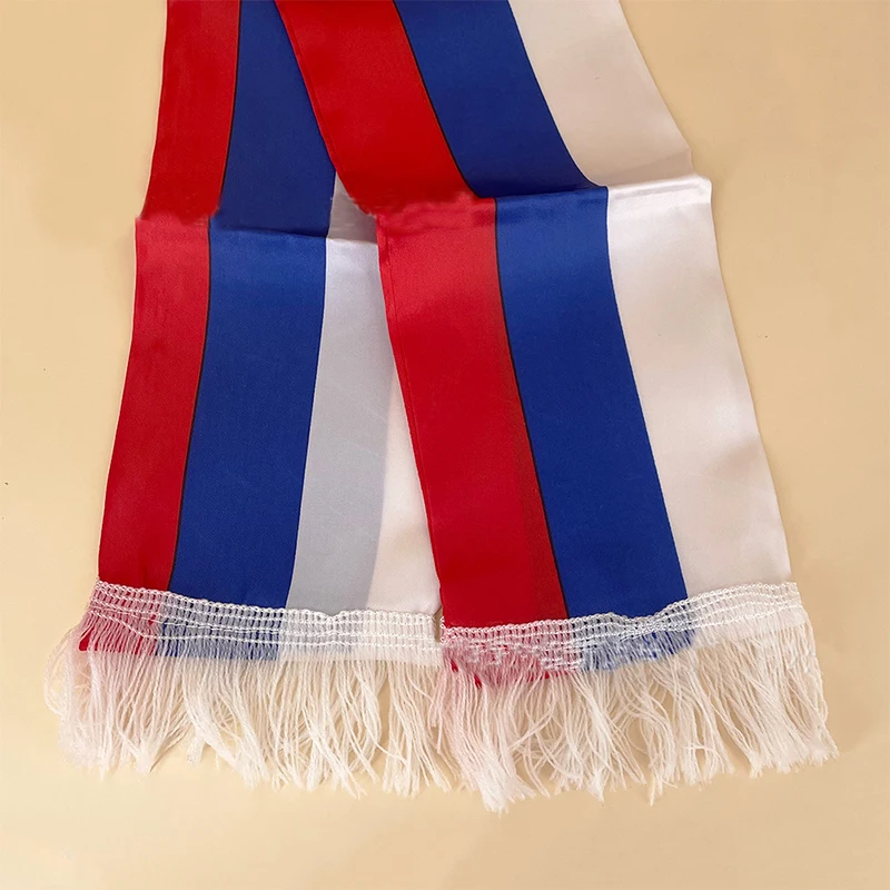 Xvggdg Customized Scarf Flag 14x130cm Football Wedding Sports Scarf Double sided Printed Satin Scarf