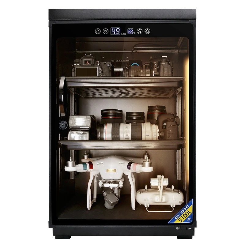 

100L electronic moisture-proof box drying cabinet photographic equipment collection household drying oven, password lock model