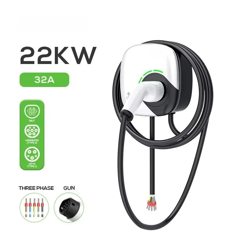 

Встроенное зарядное устройство мощностью 22 кВт Новые энергетические детали и аксессуары для транспортных средств 220 В 7 кВт 32 А Домашняя версия Быстрый уровень 2 Зарядное устройство для электромобилей Тип 2 Приложение