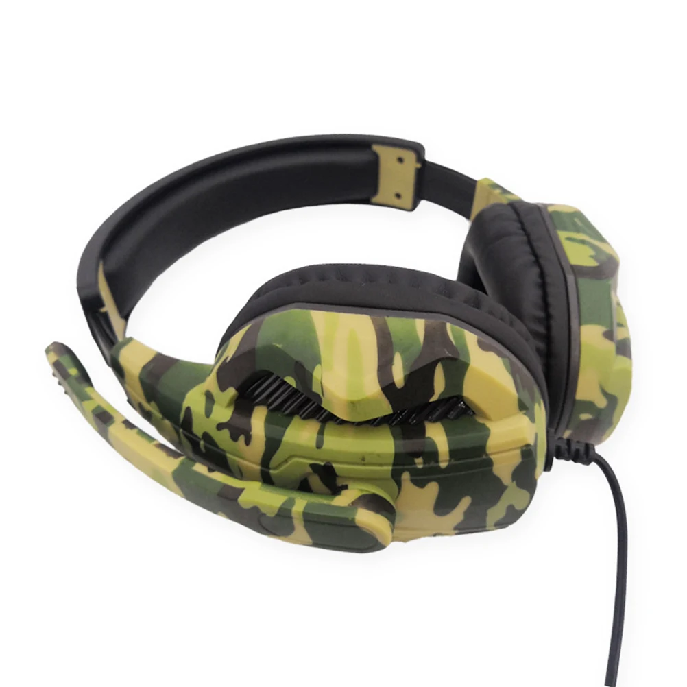 

Camouflage Headset Green High-Performance Subwoofer Gaming Headphone Realistic Sound Comfortable Lightweight Design For