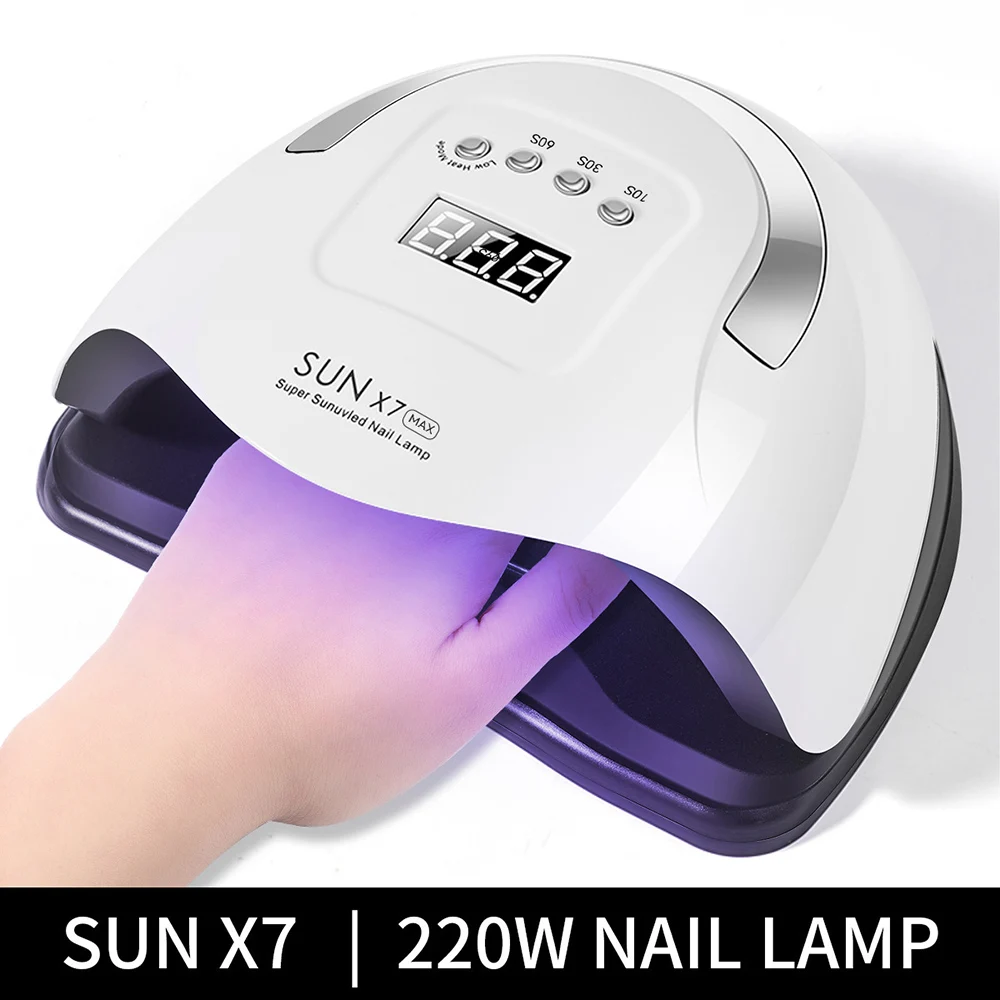 Lâmpada portátil de alta potência para terapia de luz de unha, mão sem escurecimento, lâmpada uv, lâmpada de cura, secagem rápida, manicure, secador de unhas