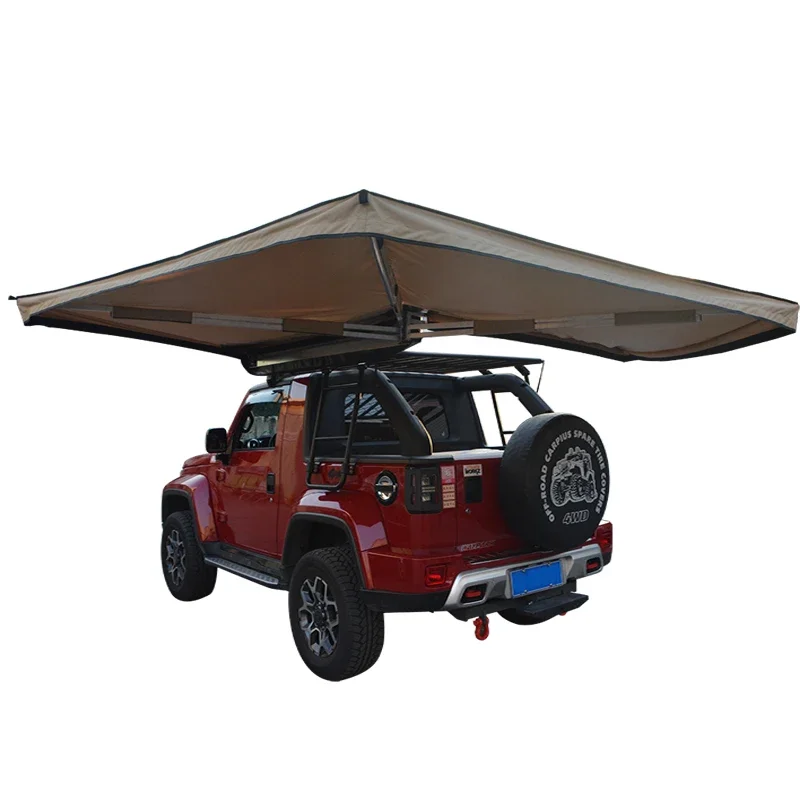 Outdoor caravan offroad car roof plus fox wing retractable car side awning 4x4 degree 270 tent awning