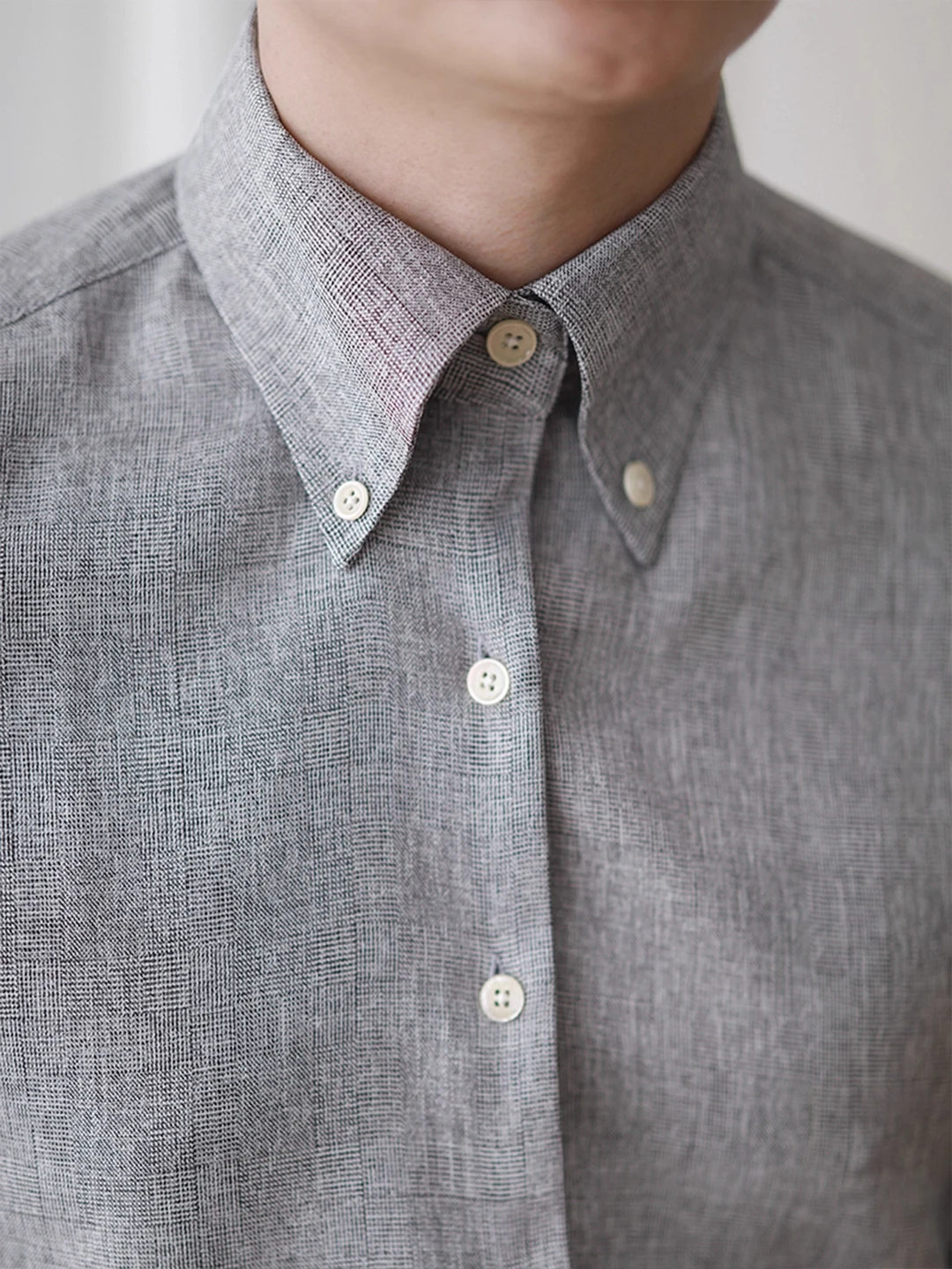 

Итальянский Sle Long Sve irt, мужской весенний приталенный универсальный топ без железа, молодежный топ с острым воротником для джентльменов