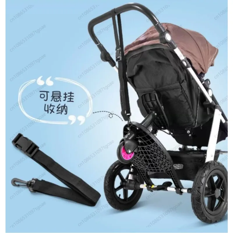 Universal Stroller Board 360° Rotation Buggy Board with Seat 2-Wheel Baby Skateboard Stable Design