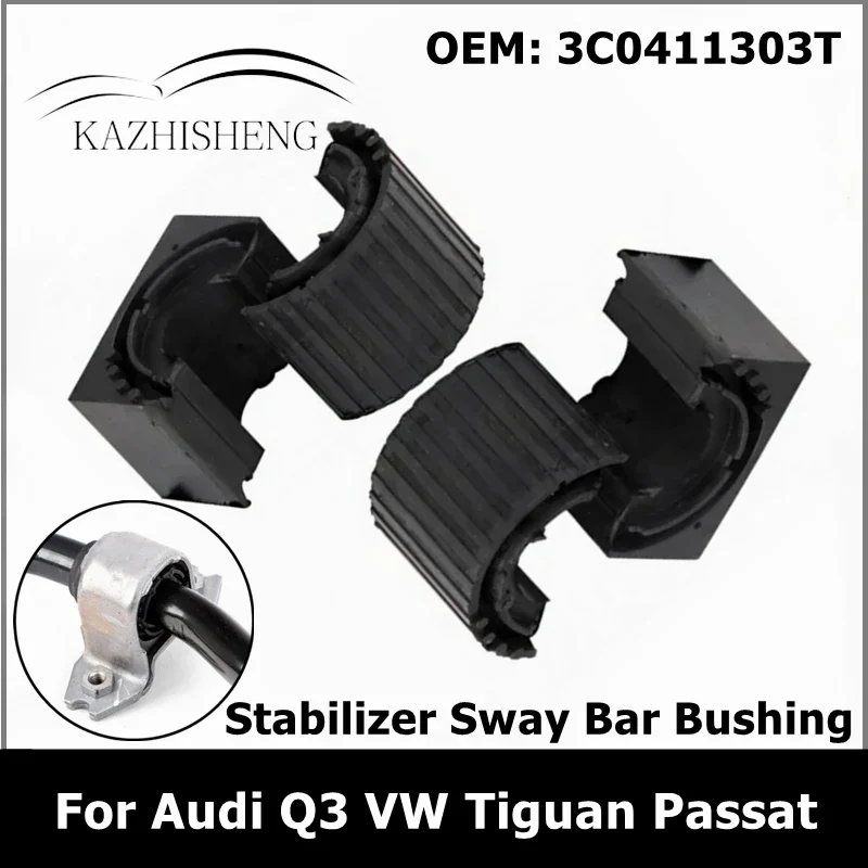 

3C0411303T 2Pcs Front Axle Stabilizer Sway Bar Bushing for Audi Q3 RSQ3 Sportback VW Tiguan Passat Variant Santana 3C0411303AA