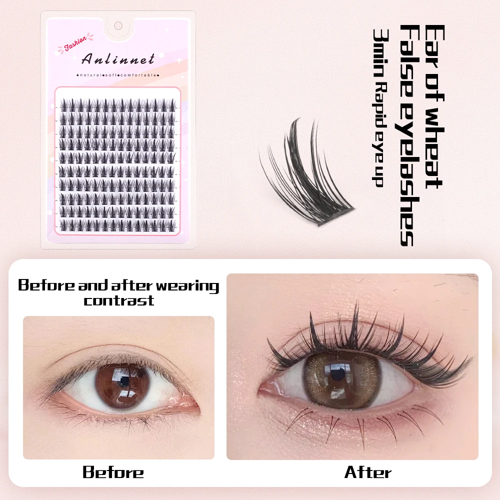 Large Capacity Pure Desire White Moonlight False Eyelash Single Cluster Personal Eyelash Single Cluster Thin Stem Novice Graftin