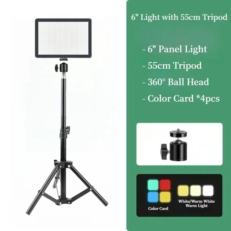 Dimmable LED Video Light Conference Light Panel Fill Lamp for Live Broadcast TikTok E-sports
