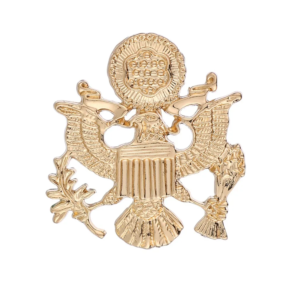 US Army Officer Cap Eagle Badge Suit Lapel Pin Personalized Eagle Brooch