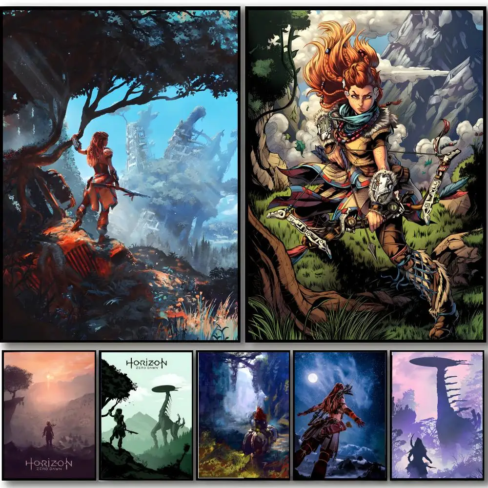 H-HORIZON Poster Self-adhesive Art Waterproof Sticker Coffee House Dorm Room Wall Decor