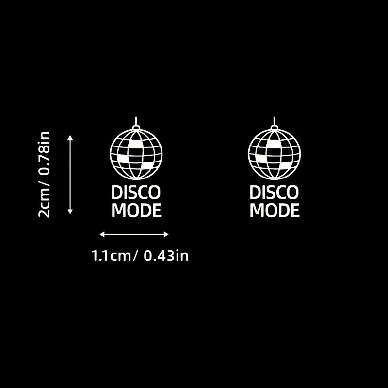 Disco Mode Car Start Button Stickers, Funny Blank Key Vinyl Decals Universal Fit All Car Models Interior Decor Accessories view 4
