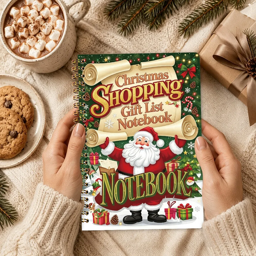 Cost Tracking Notebook Christmas Themed Christmas Shopping Notebook Gift List Notebook Sturdy Christmas Planner For Personal