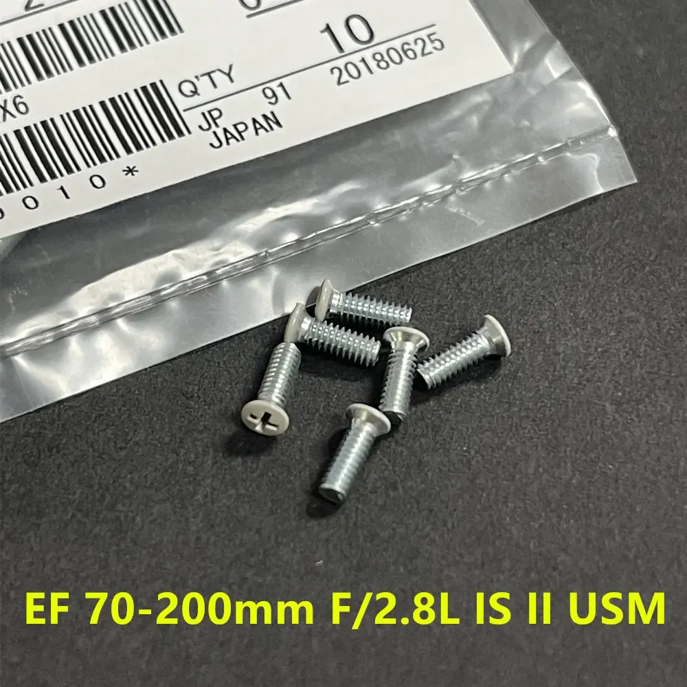 新品6個入り-ef-70-200-28-is-ii-互換レンズ用、ベージュ色の側面ボディネジ、キヤノン70-200mm-f28l-is-ii-usmレンズの修理用純正部品。