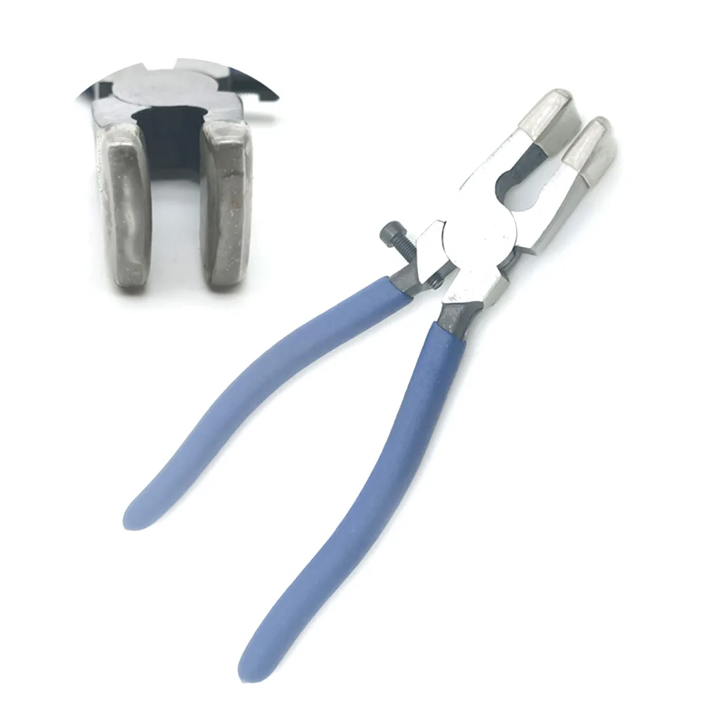 Flat Nose Pliers Pliers With Teeth 1Pc 6Inch 8Inch Blue Flat End For Glass Trimming Hand Tools Clamp Clip Pliers