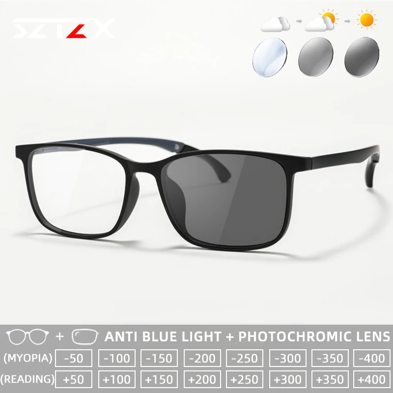 

Ультралегкие регулируемые спортивные очки SZTZX с защитой от скольжения для баскетбола, мужские прогрессивные очки для коррекции зрения, очки для чтения