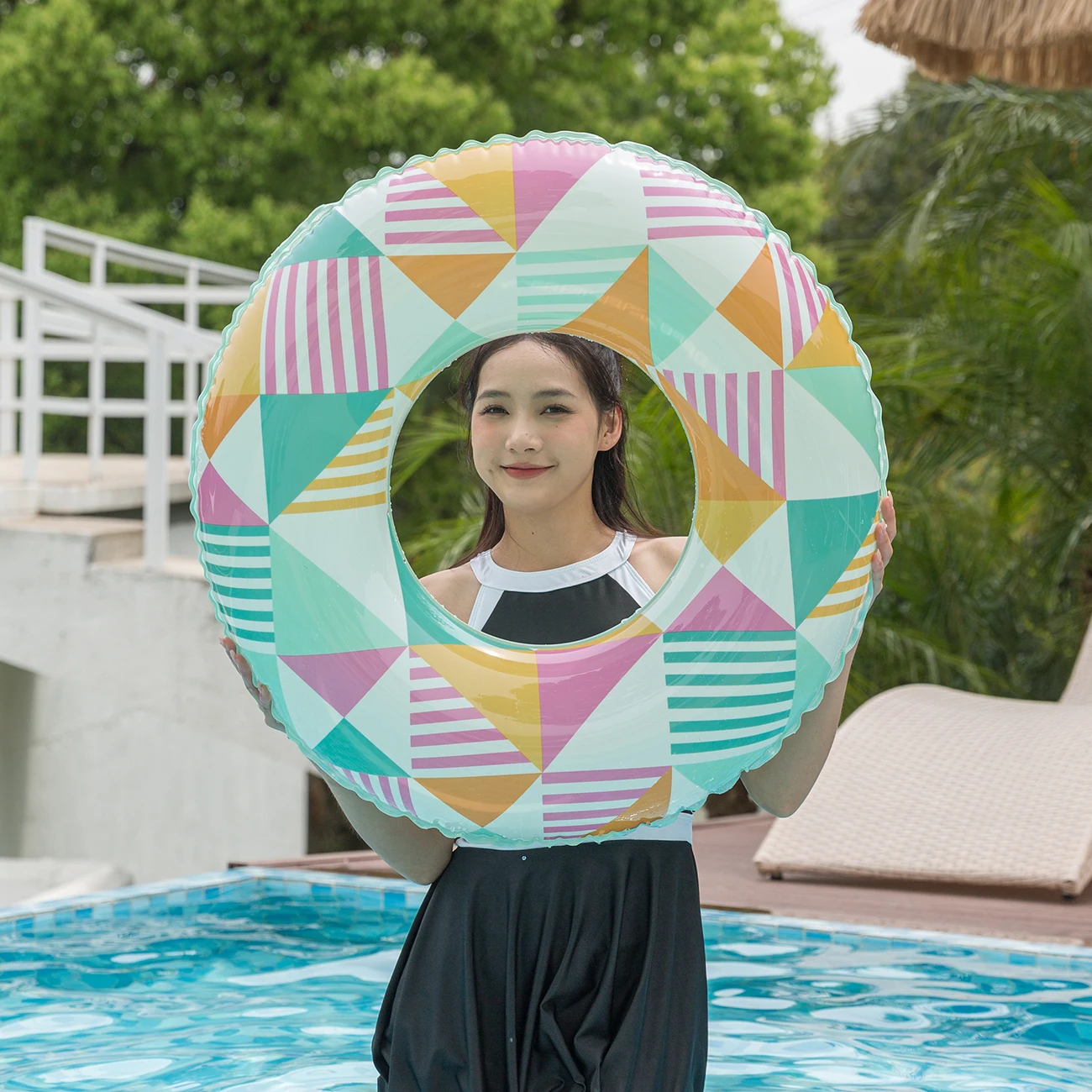 Aufblasbarer Schwimm ring für Frauen, Schwimmbads chw immer, Rettungsring für Erwachsene, aufblasbares Schwimm spielzeug für Freizeit strand