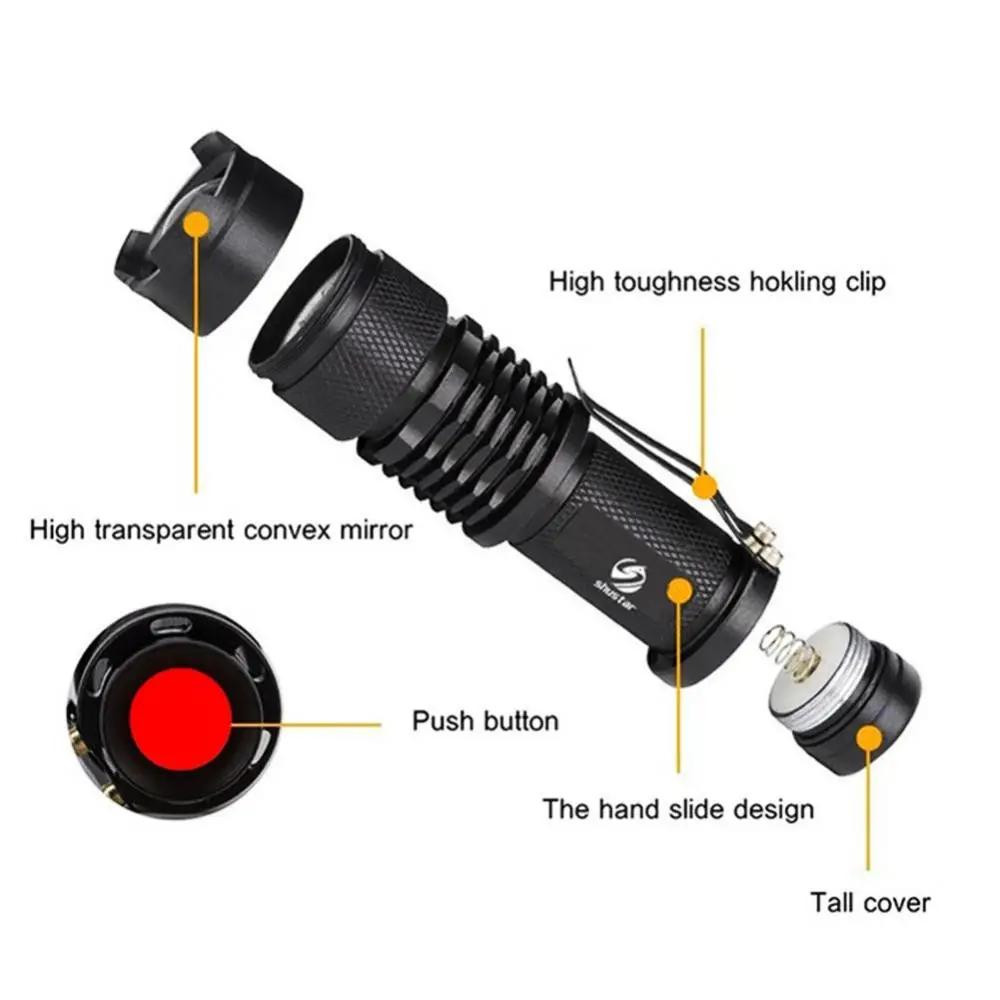 UV Flashlight Torch Light Blacklight Lamp AA Battery Powered for Marker Checker