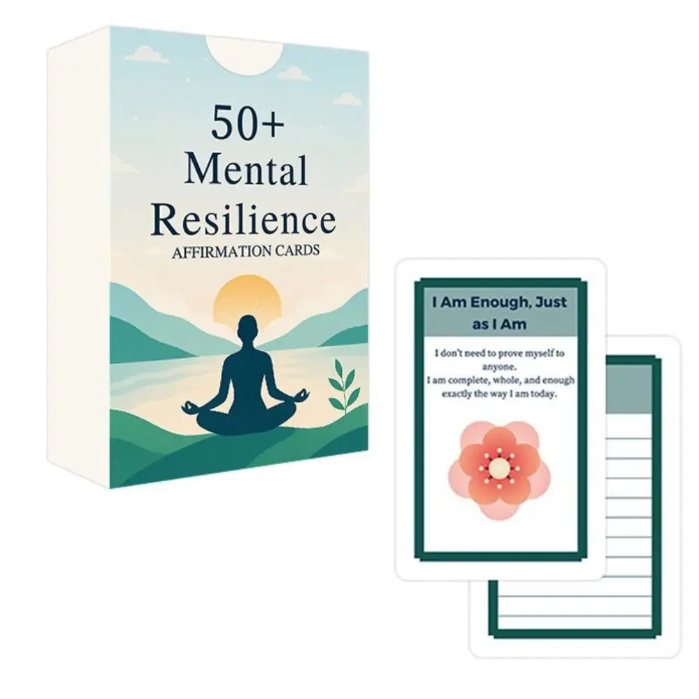Cartes d'affirmation pour la résilience mentale 50+ : Confiance, Soulagement du stress, Méditation, Gratitude, Motivation, Pleine conscience