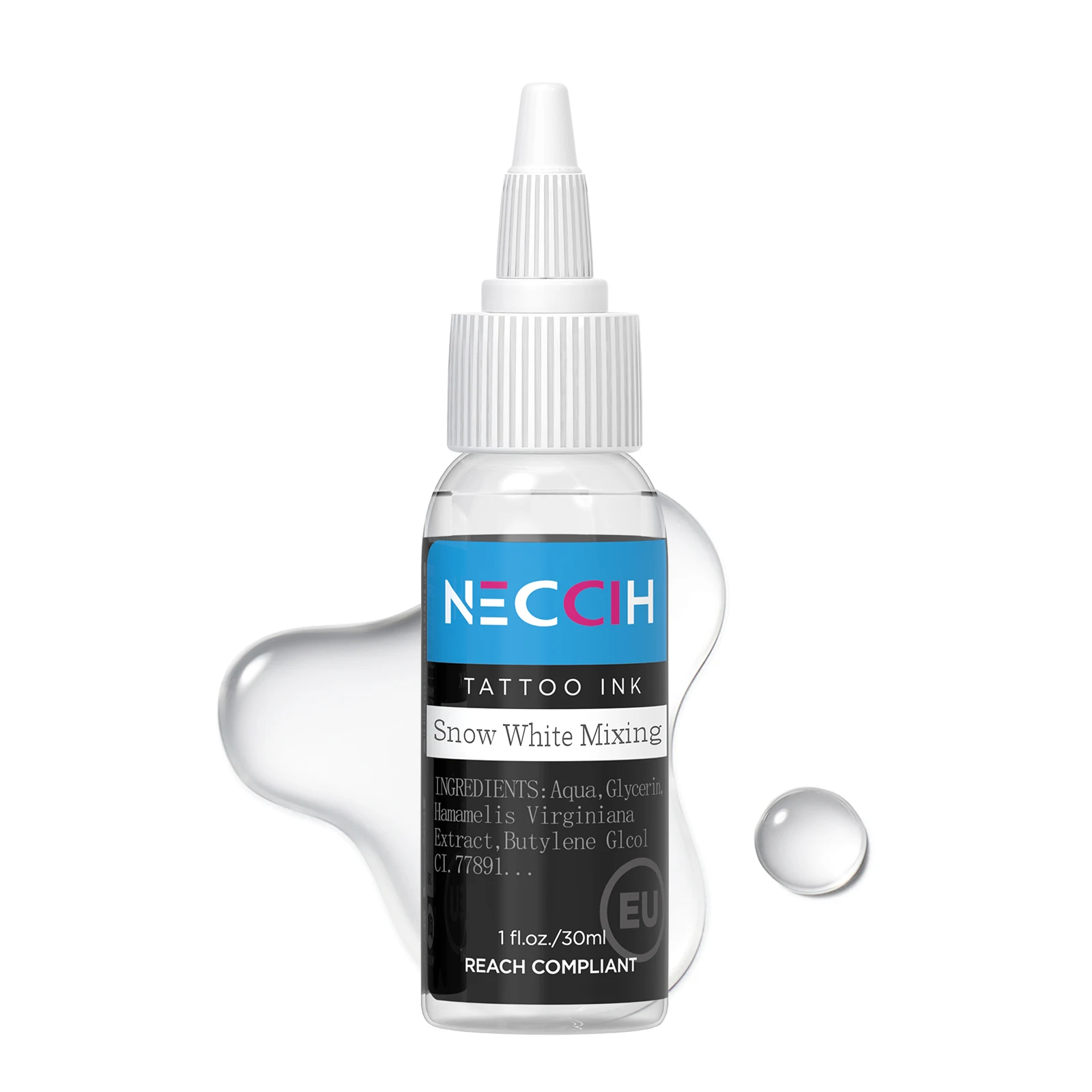 30ML Professional Snow White Mixing Tattoo Ink Body Art Tattoo Ink Vibrant Vegan Long Lasting No Color Loss Tattoo Ink
