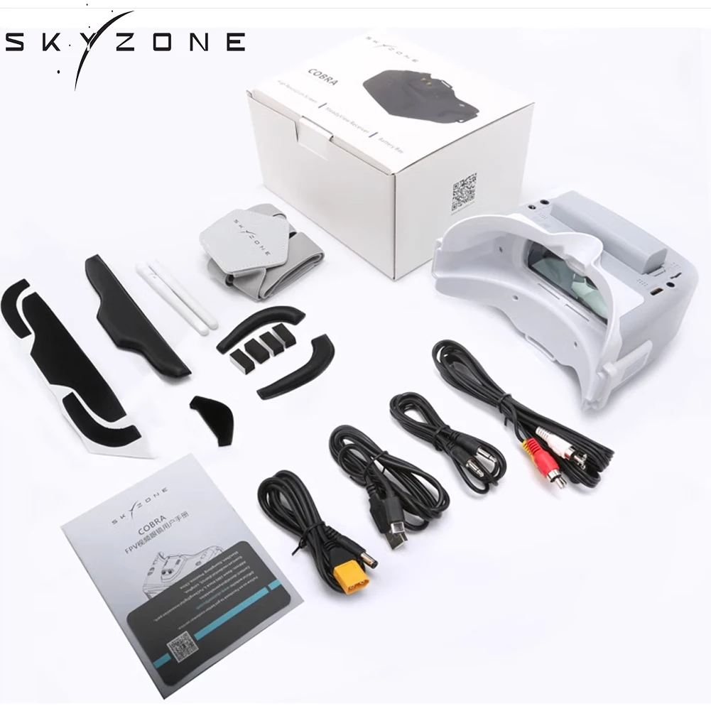 Skyzone cobra sd fpv óculos 4.3 polegada lcd 800x480 tela 5.8g 48ch receptor de diversidade bulit no ventilador do dissipador de calor para pfv racing dron