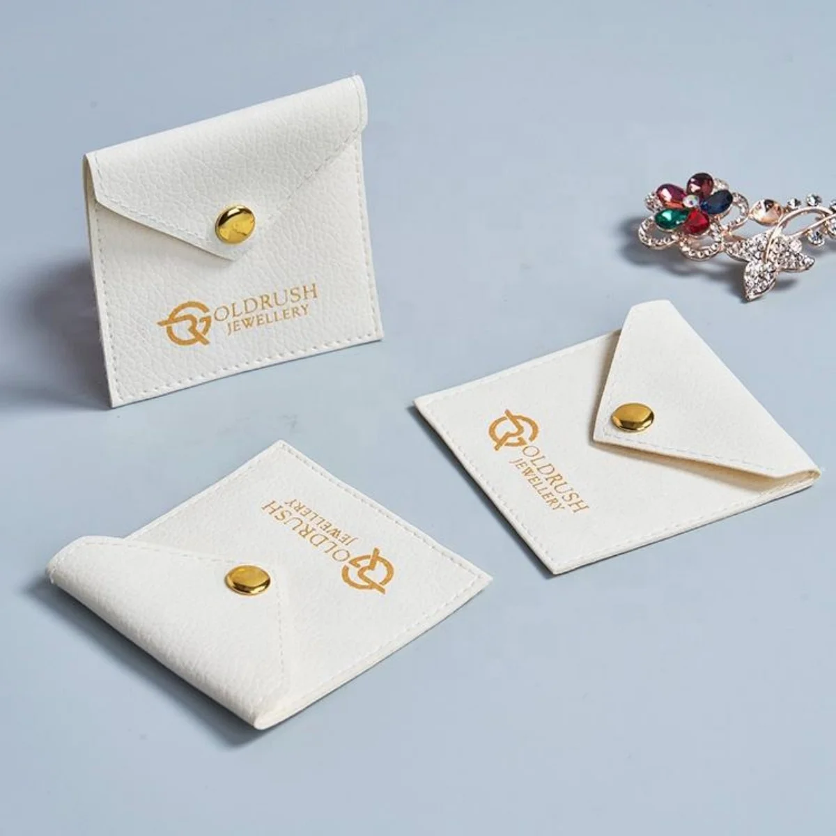 

100pcs Custom Logo Chic Velvet Jewelry Drawstring Bag Ring Earrings Packaging Gift Pouch Cosmetic Makeup Organizer Wedding Favor