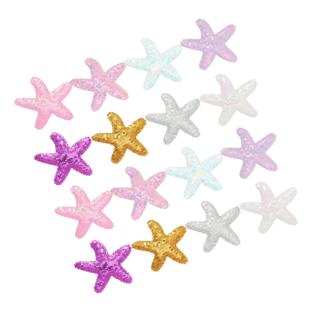 

16pcs Star Sequins Girls Accessories Little Girl Hair Clips Mini Hairpins for Kids Ocean Style Seashell Hair Clips