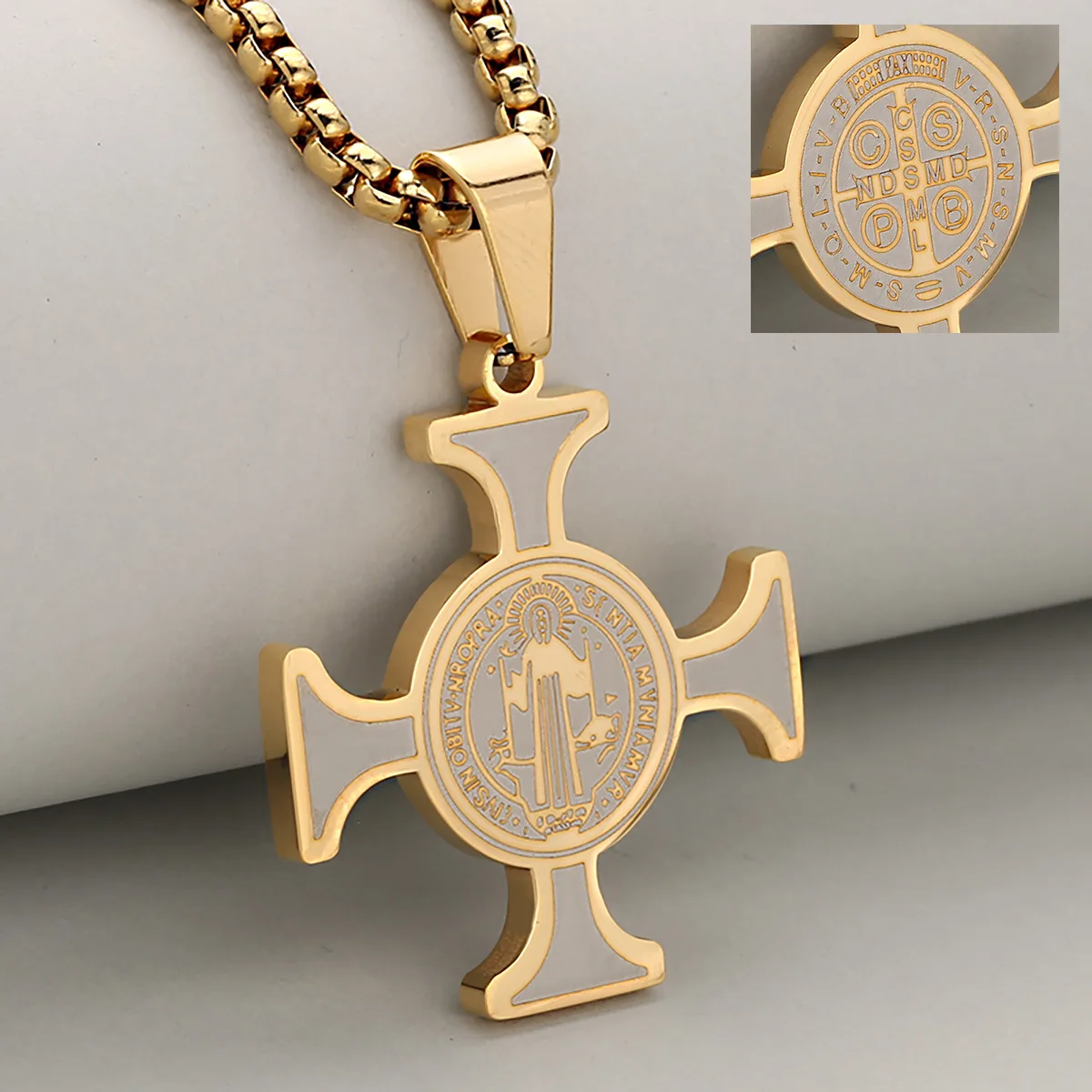 

Creative Personalized Design Retro Stainless Steel Cross Pendant Necklace For Men And Women, Niche Design Avoids Duplication
