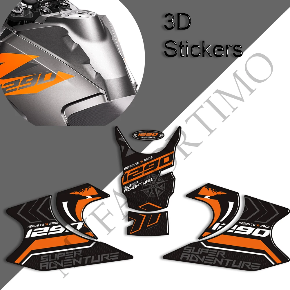 

For 1290 Super Adventure S R 2022 2023 2024 NEW Motorcycle Fuel Tank pad 3D resin stickers protection decals
