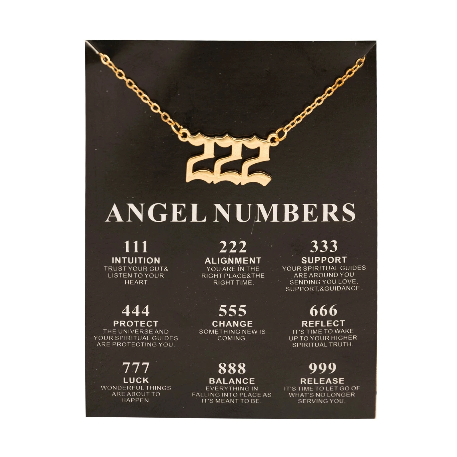 New Angel Number 777 Necklace For Women 111 222 333 444 555 666 888 999 Pendant Gold Color Chain Female Jewelry With Card image 2
