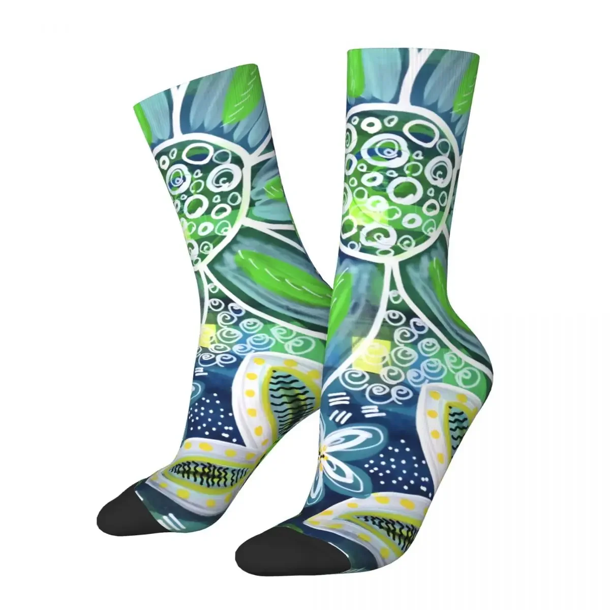 Crazy compression Tropical Garden Sock for Men Harajuku Seamless Pattern Crew Sock Casual