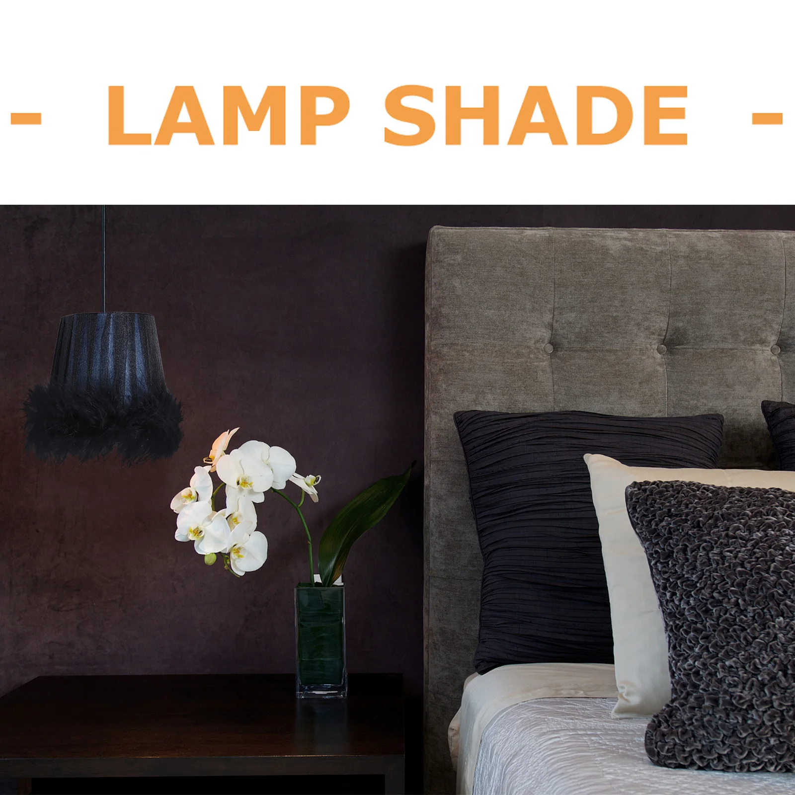 

Lampshade Bell Shaped Cloth Iron Artificial Light Cover for Bedroom Living Room Study Small Chandelier
