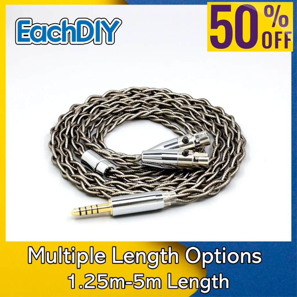 

99% Pure Silver Palladium + Graphene Gold Earphone Shielding Cable For HEDD Air Motion Transformer HEDDphone ONE LN008221