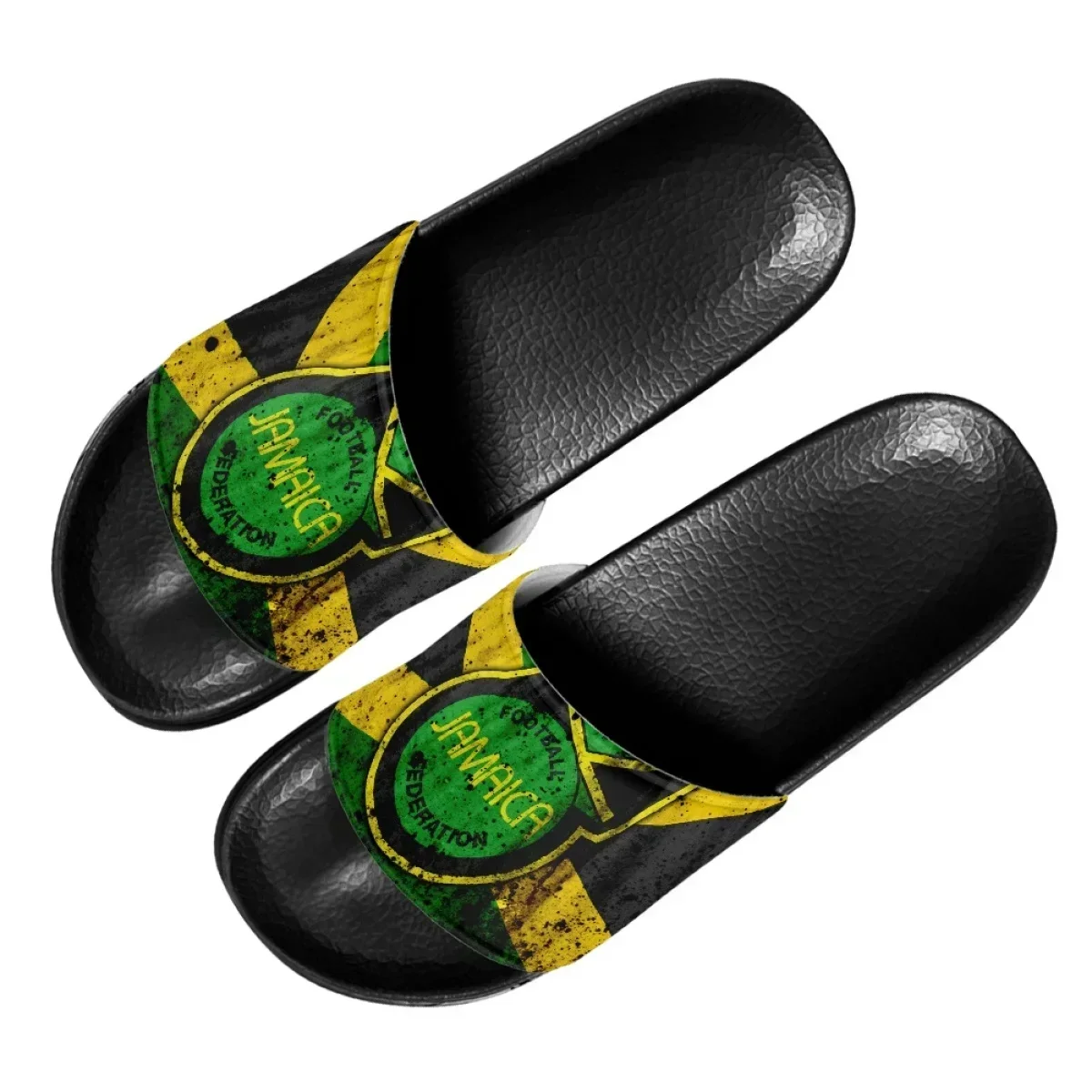 Jamaica Flag Art Design Print Slippers For Women Men Summer Home Bathroom Slip On Slippers Outdoor Beach Non-Slip Wading Sandals