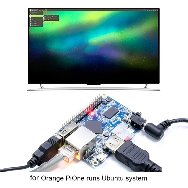 สําหรับ Orange Pi One H3 ARM Cortex-A7 4-Core 1GB DDR3 หน่วยความจําเปิดการเขียนโปรแกรมคณะกรรมการการเรียนรู้ MCU Development Board