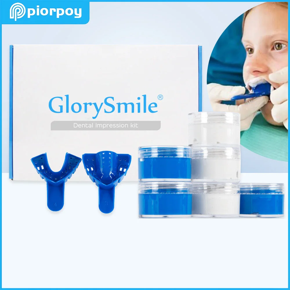 PIORPOY 1Set Dental Teeth Impression Kit Dentist Impression Silicone Putty Trays Dentistry Laboratory Consumables Dropship