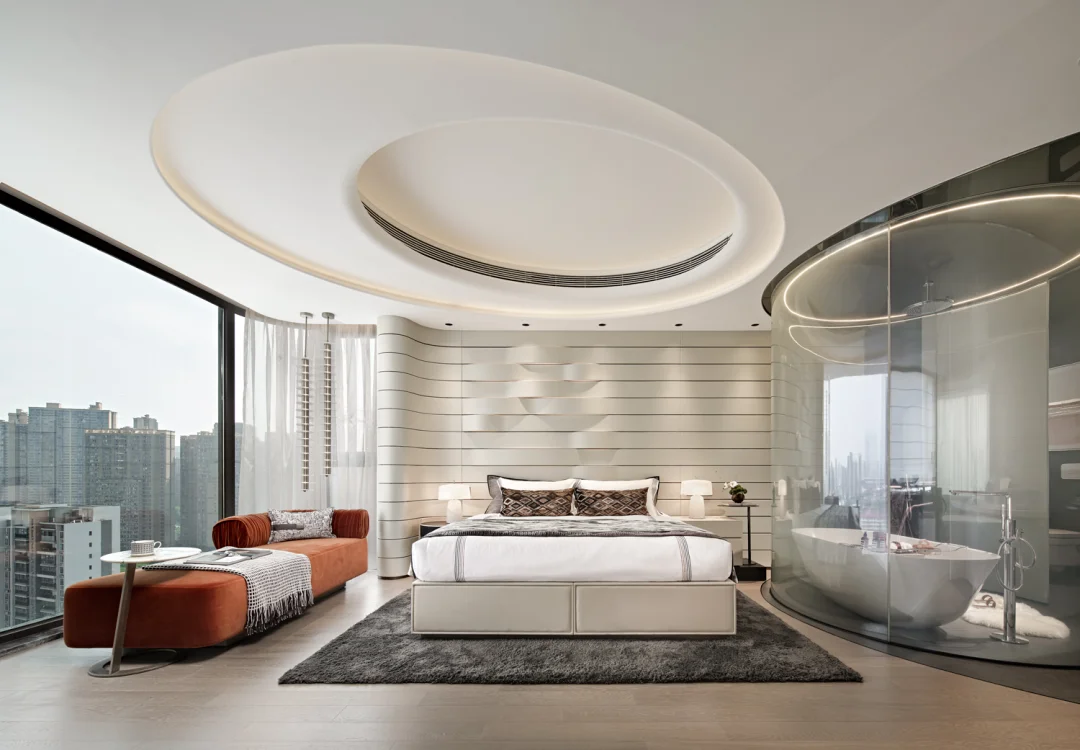 Sanhai Light التصميم الداخلي البناء رسم الشقة الخطة الرئيسية تخطيط Dreamhouse غرفة المعيشة