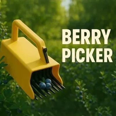 Handheld Berry Picker Comb, Garden Rake for Blueberry-Cranberry， Ergonomic Grip, 20 cm Home & Outdoor Harvest Tool