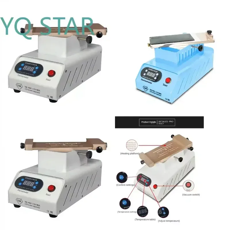 TBK988Z for Multi Function Separator Heating Table with Built in Dual Pump Rotating Curved Screen Glue Removal Machine