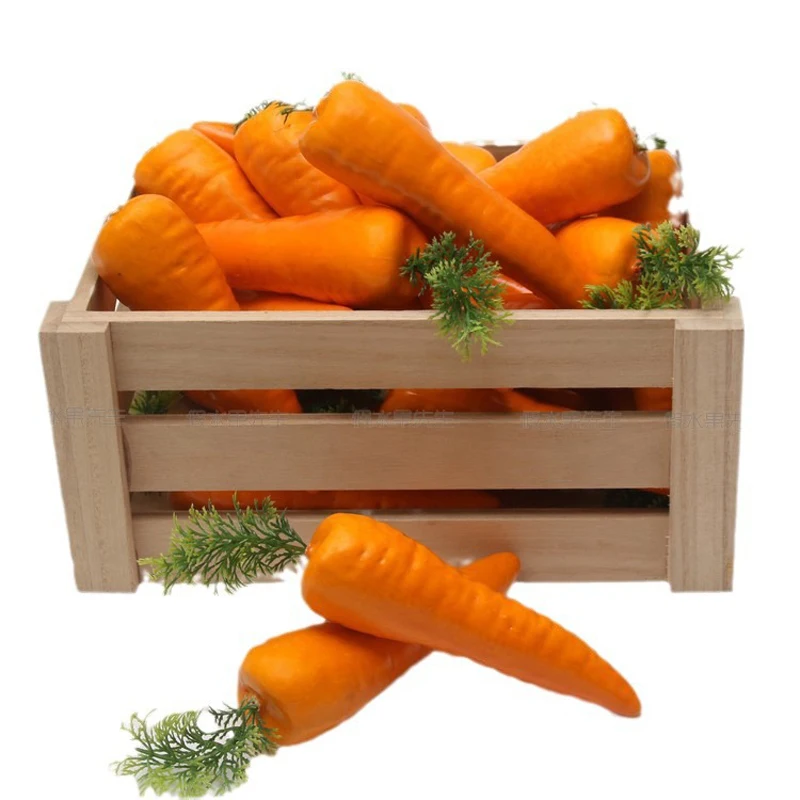 1Pc Simulation Radish Carrot Vegetable Model Early Learning Props Decoration Fruit Ornaments Toys