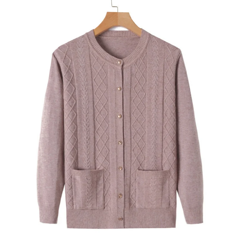 Women's Knitted Cardigan Sweater Jacket, Loose Single-Breasted Bottoming Coat, Spring and Autumn Fashion, New, 2023
