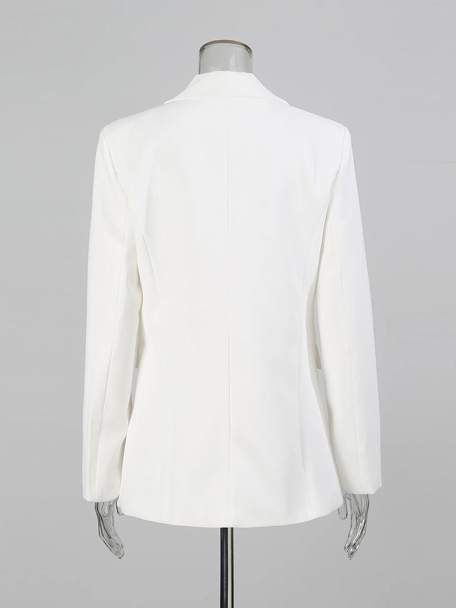 CHICEVER Solid Spliced Diamonds Lips Chic Jacket Female Lapel Long Sleeve Office Lady Women's Jackets Autumn Fashion New Style