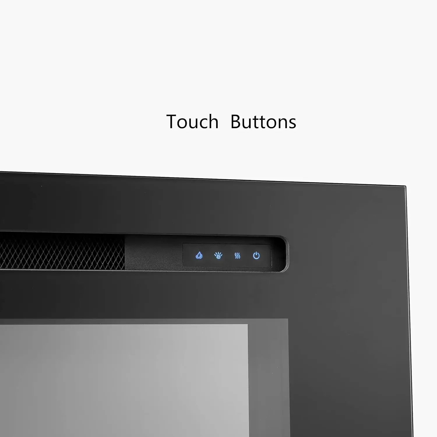 50 Inches Recessed Electric Fireplace, Flush Mounted for 2 X 6 Stud, Log Set & Crystal, 1500W Heater, Remote Control, Black