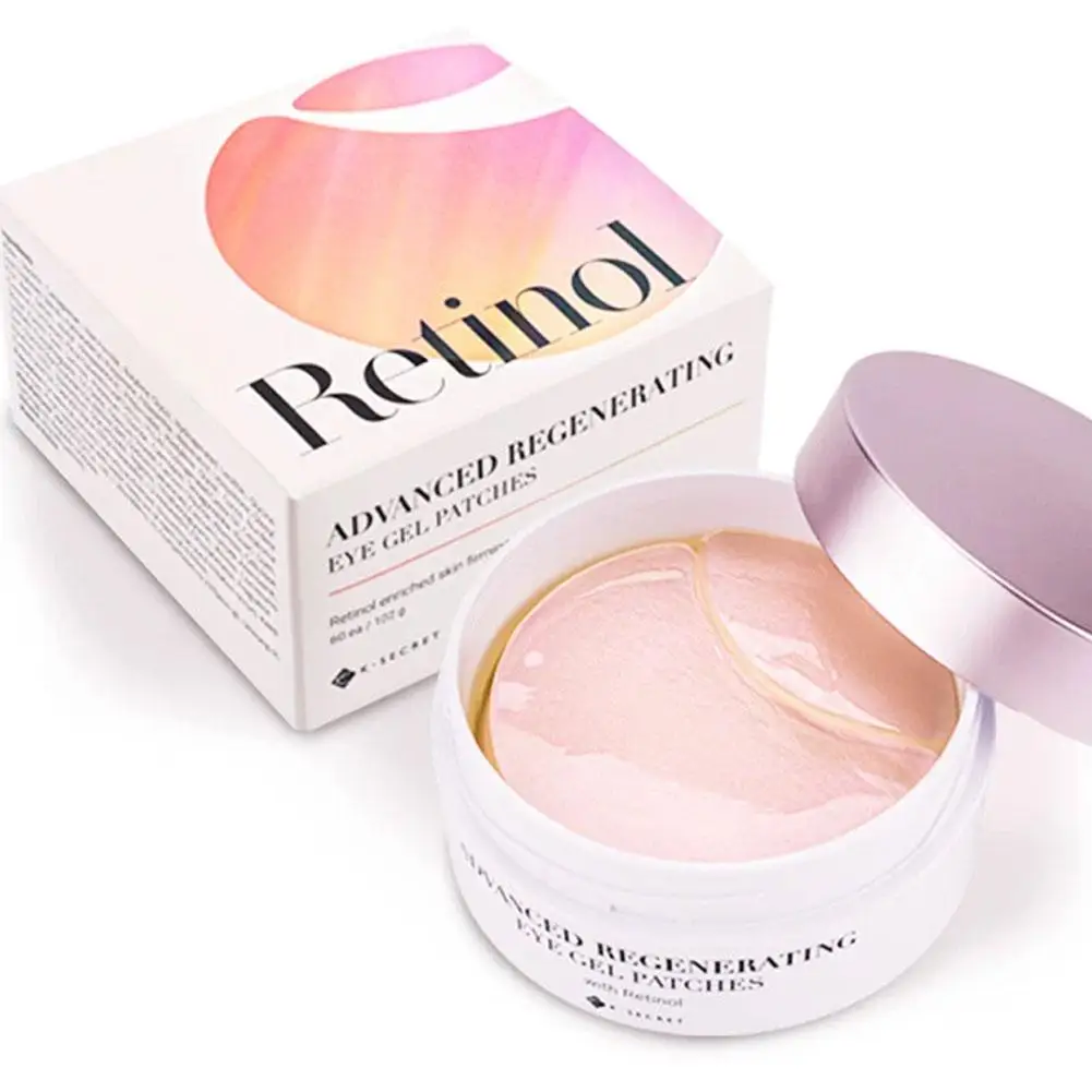 Vitamin C Brightening Eye Mask 60Pcs Dark Circles Removal Gel Patches Hyaluronic Acid Anti-Wrinkle Eye Skin Care Individually