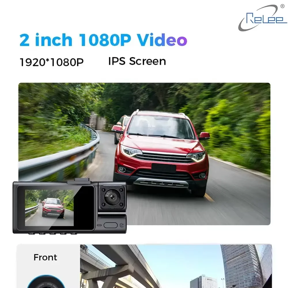 عالية الجودة 3 عدسة Dashcam 360 1080P HD للرؤية الليلية مسجل فيديو السيارة مع عدسة دوارة #3